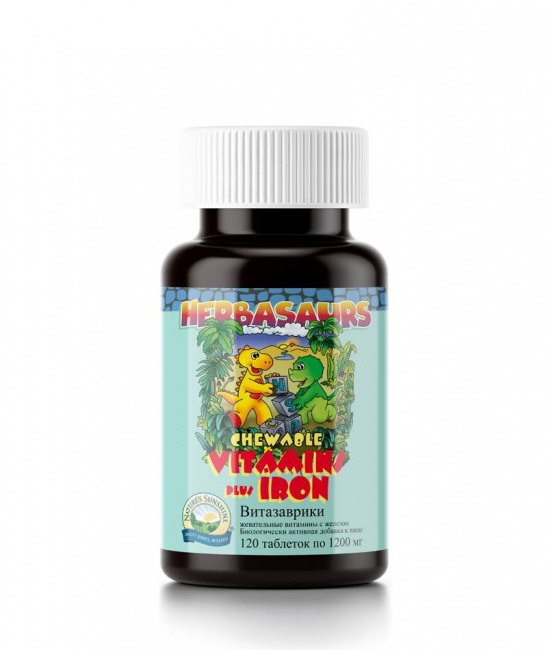«Витазаврики» жевательные витамины с железом для детей