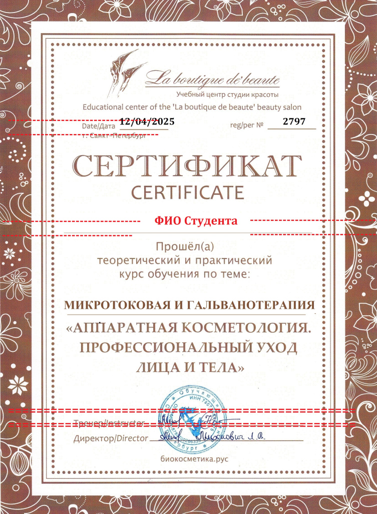 Обучение Онлайн КУРС "Курс Микротоковая и Гальвано-терапия в косметологии - аппаратные методики массажа, омоложения и коррекции фигуры". 